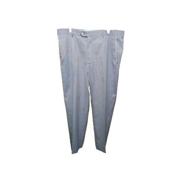 Men's Carroll & Co Bev. Hills Blue White Stripe Dress Pant 38 Italy Preppy Golf - Picture 3 of 6